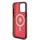 Apple iPhone 15 Pro Max Uyumlu Kılıf Ferrari Orjinal Lisanslı M-safe Şarj Özellikli Tırtıklı Kenar Tasarımlı Ortalanmış Logo Kapak - 16