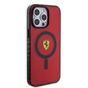 Apple iPhone 15 Pro Max Uyumlu Kılıf Ferrari Orjinal Lisanslı M-safe Şarj Özellikli Tırtıklı Kenar Tasarımlı Ortalanmış Logo Kapak - 19