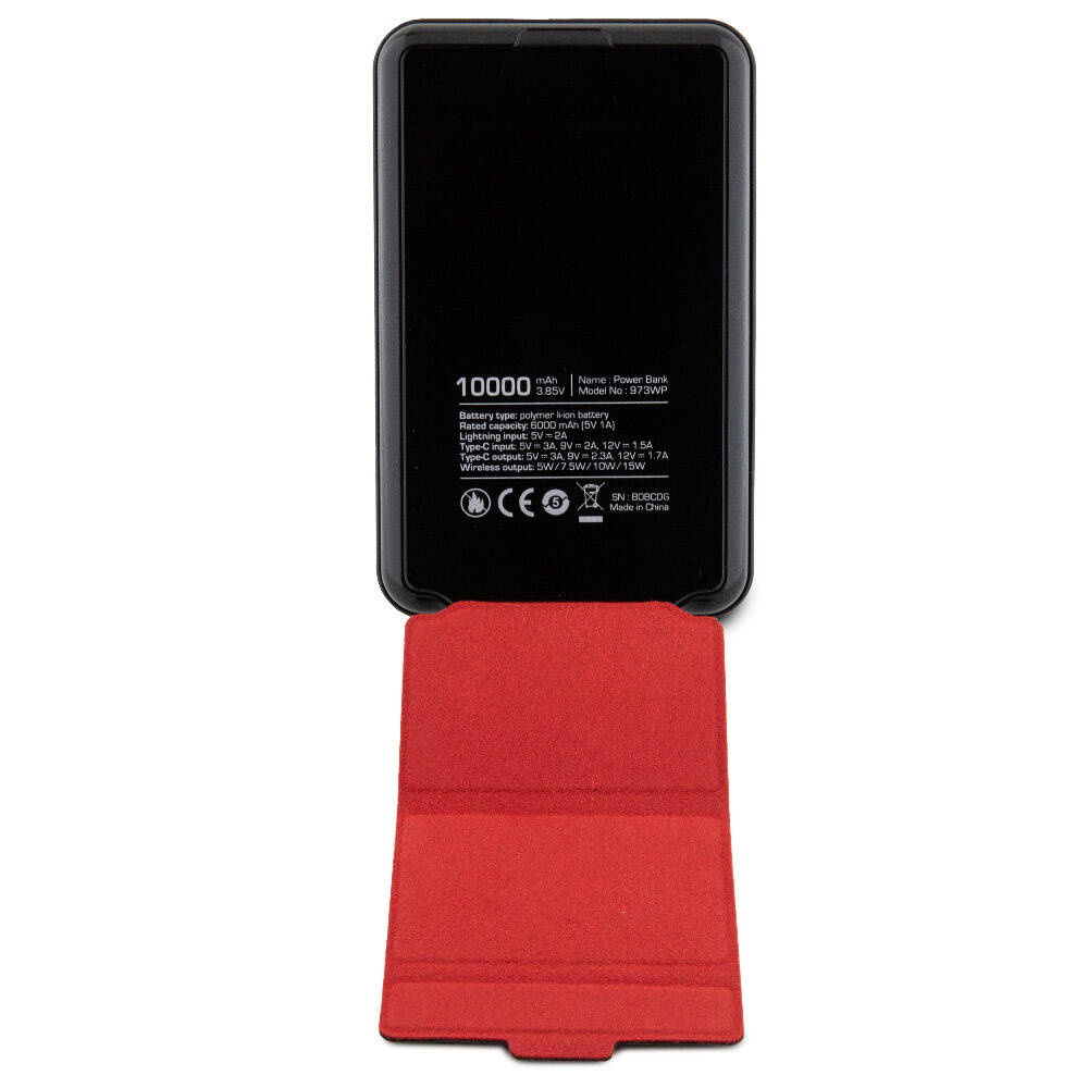 Ferrari 973WP Orjinal Lisanslı M-safe Şarj Özellikli Standlı Metal Logolu Powerbank 10.000mAh - 3
