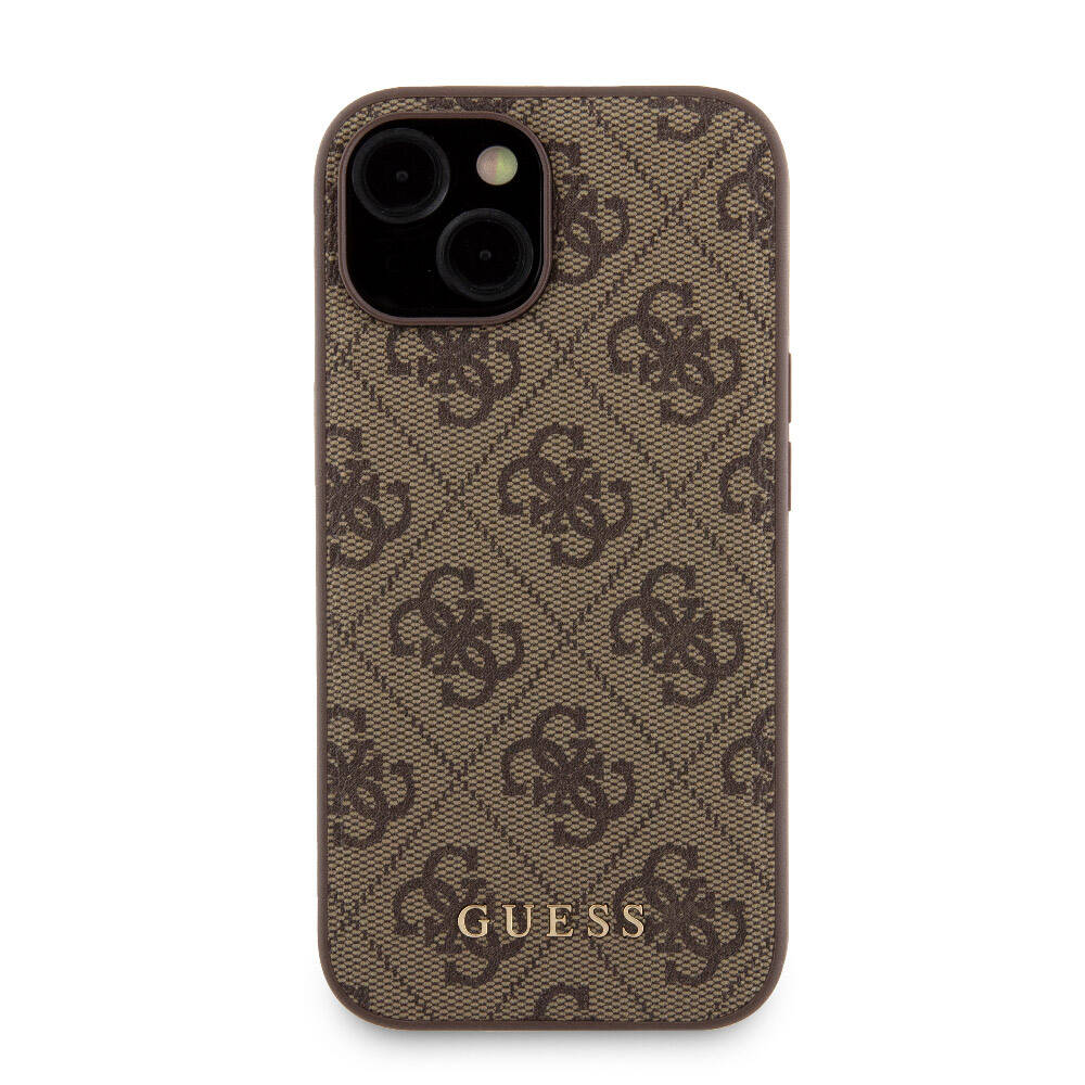 Apple iPhone 14 Uyumlu Kılıf Guess Orjinal Lisanslı M-safe Şarj Özellikli Yazı Logolu 4G Desenli Kapak + Powerbank 5000mAh 2in1 Set - 2