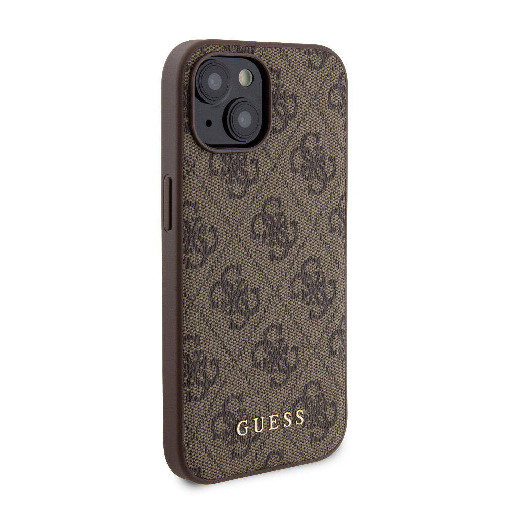 Apple iPhone 14 Uyumlu Kılıf Guess Orjinal Lisanslı M-safe Şarj Özellikli Yazı Logolu 4G Desenli Kapak + Powerbank 5000mAh 2in1 Set - 3