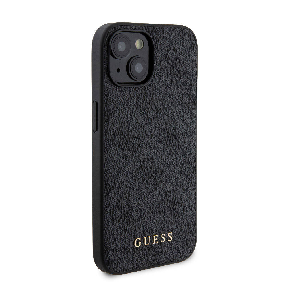 Apple iPhone 15 Uyumlu Kılıf Guess Orjinal Lisanslı M-safe Şarj Özellikli Yazı Logolu 4G Desenli Kapak + Powerbank 5000mAh 2in1 Set - 15