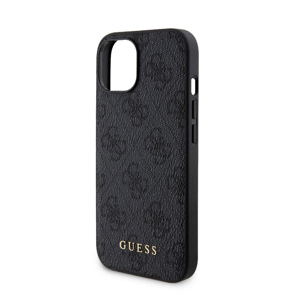 Apple iPhone 15 Uyumlu Kılıf Guess Orjinal Lisanslı M-safe Şarj Özellikli Yazı Logolu 4G Desenli Kapak + Powerbank 5000mAh 2in1 Set - 17