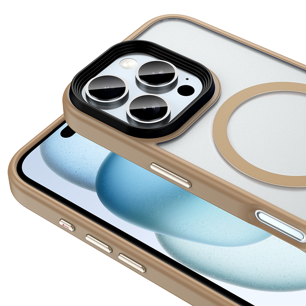 Apple iPhone 16 Pro Max Uyumlu Kılıf Mat Arka Yüzey Wireless Şarj Özellikli Zore Flet Magsafe Kapak - 3
