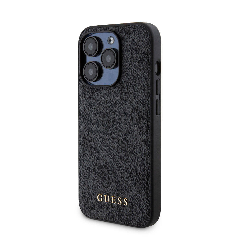 Apple iPhone 15 Pro Uyumlu Kılıf Guess Orjinal Lisanslı M-safe Şarj Özellikli Yazı Logolu 4G Desenli Kapak + Powerbank 5000mAh 2in1 Set - 2