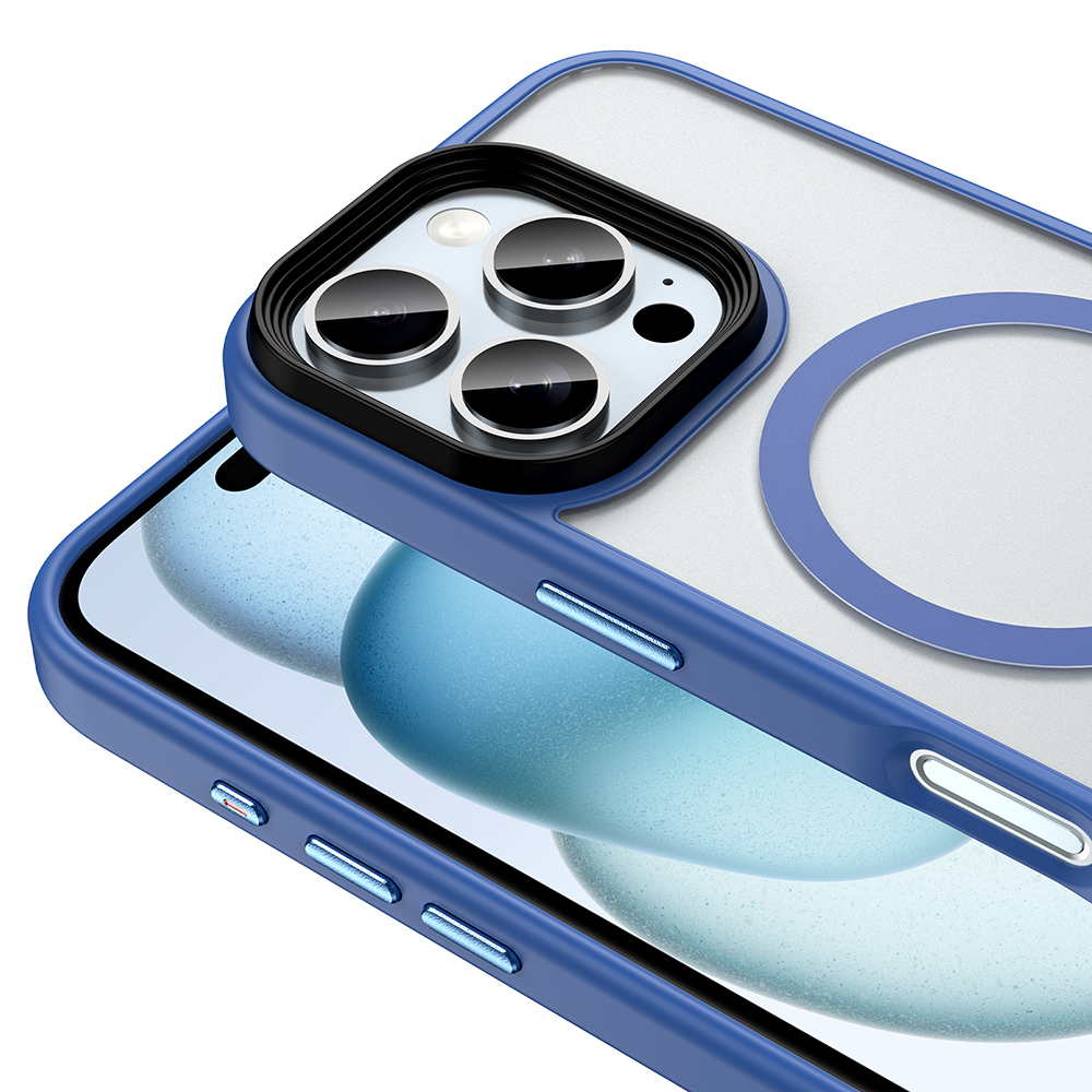 Apple iPhone 16 Pro Max Uyumlu Kılıf Mat Arka Yüzey Wireless Şarj Özellikli Zore Flet Magsafe Kapak - 6
