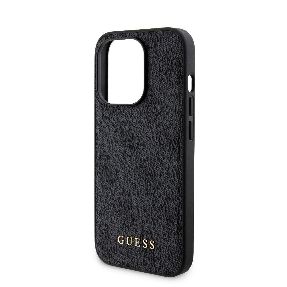 Apple iPhone 15 Pro Uyumlu Kılıf Guess Orjinal Lisanslı M-safe Şarj Özellikli Yazı Logolu 4G Desenli Kapak + Powerbank 5000mAh 2in1 Set - 6