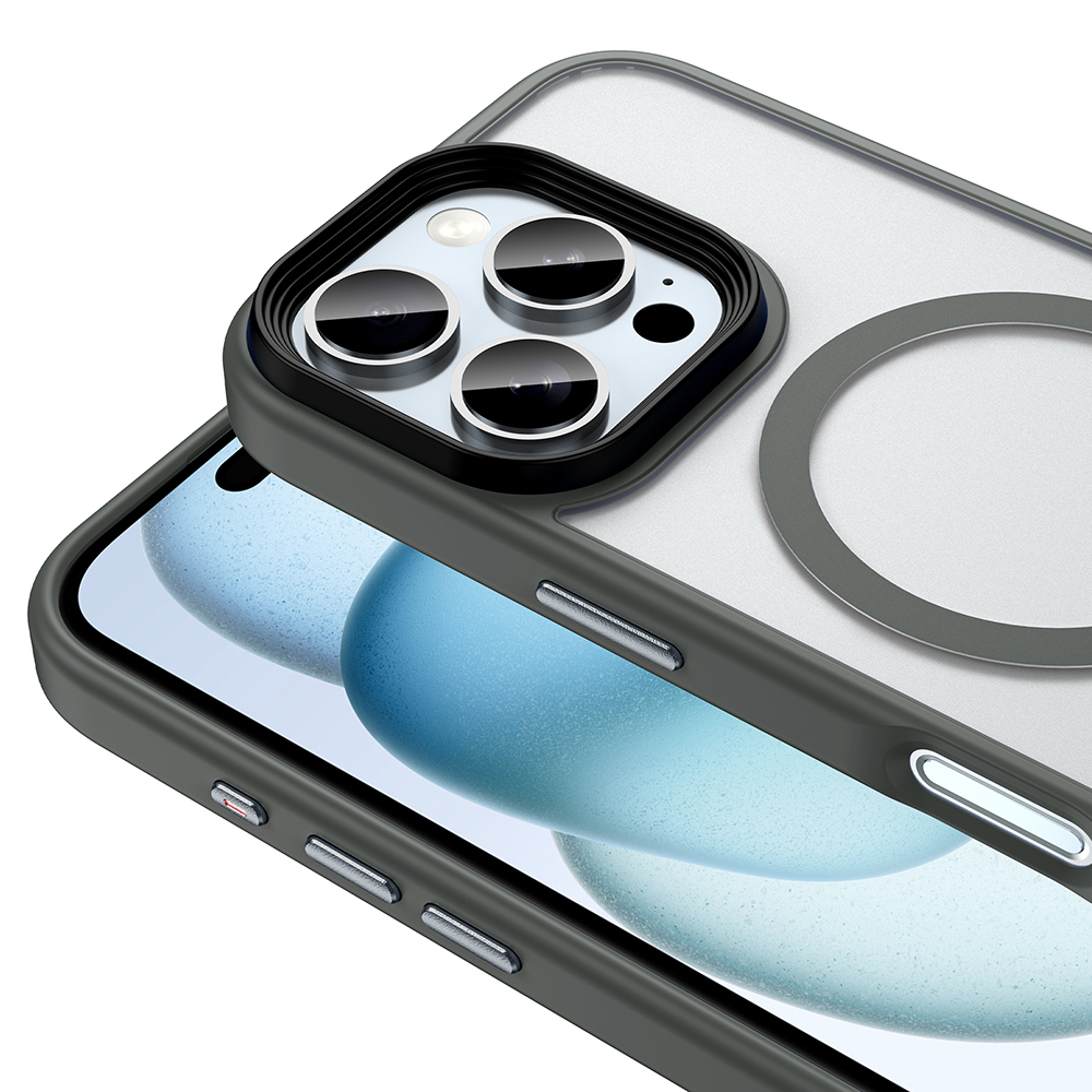 Apple iPhone 16 Pro Max Uyumlu Kılıf Mat Arka Yüzey Wireless Şarj Özellikli Zore Flet Magsafe Kapak - 9