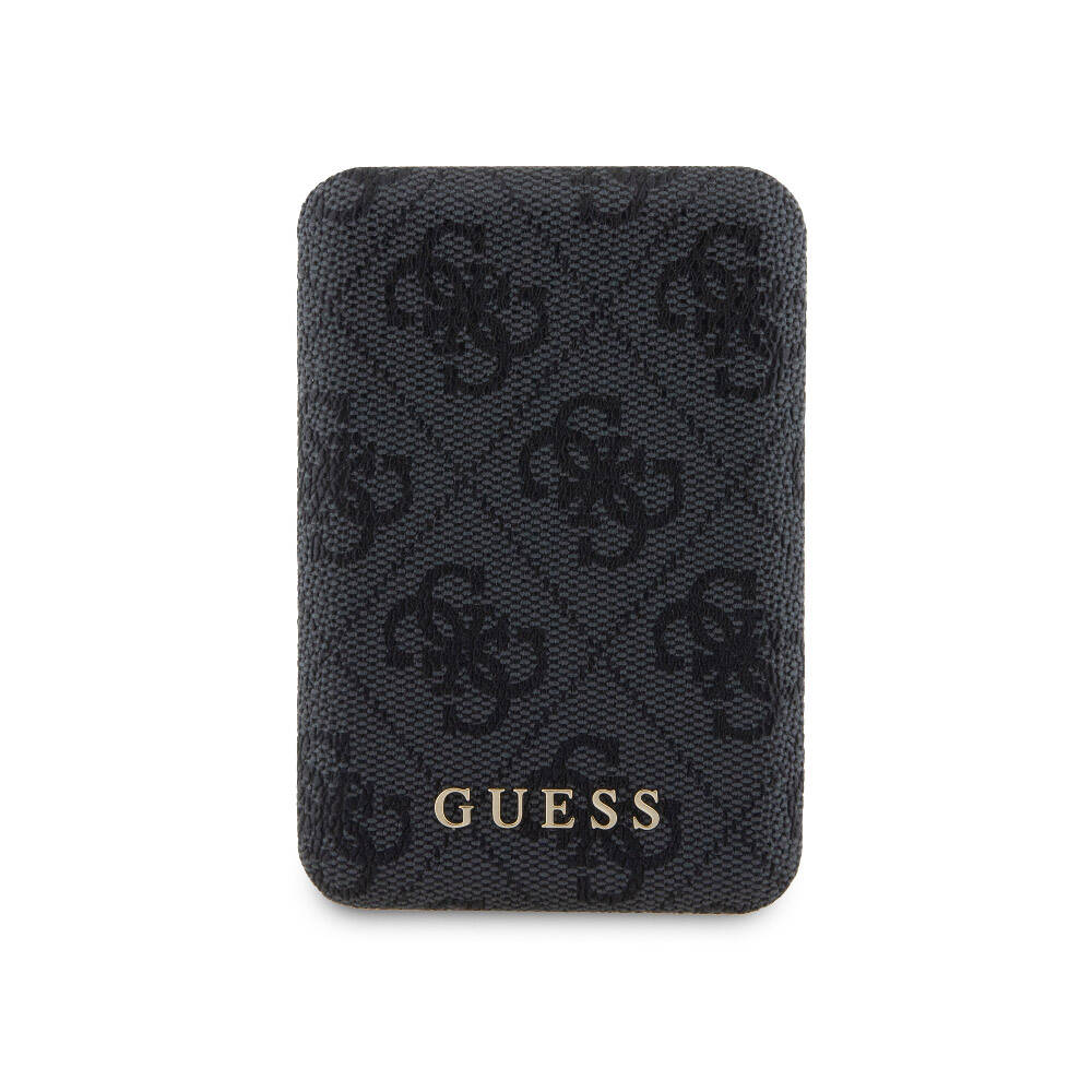Apple iPhone 15 Pro Uyumlu Kılıf Guess Orjinal Lisanslı M-safe Şarj Özellikli Yazı Logolu 4G Desenli Kapak + Powerbank 5000mAh 2in1 Set - 8