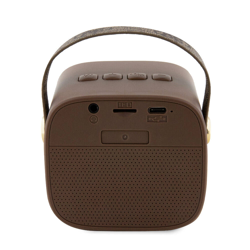 Guess Orjinal Lisanslı Askılı PU Deri Yazı Logolu 5W Bluetooth Speaker - 5