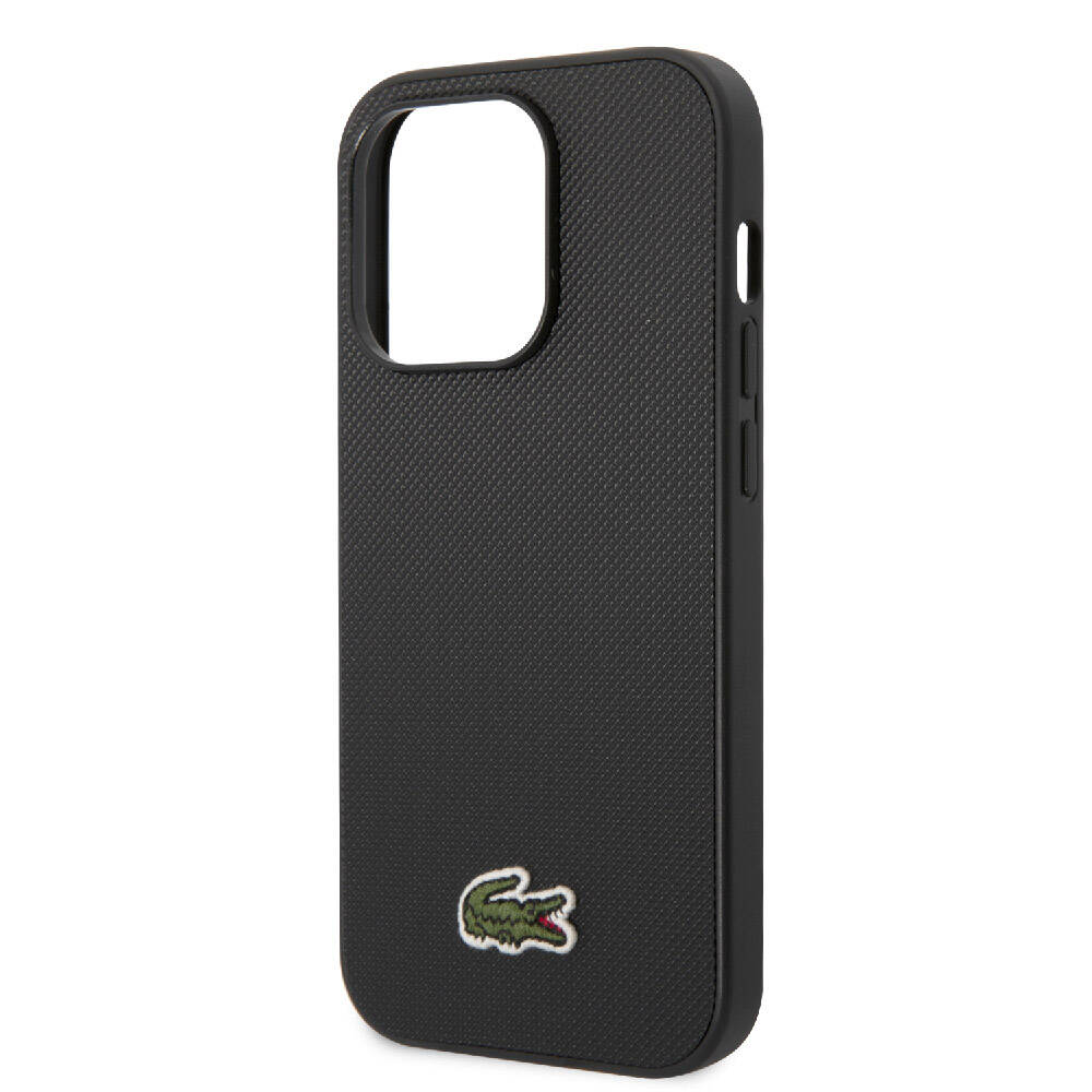 Apple iPhone 14 Pro Uyumlu Kılıf Lacoste Orjinal Lisanslı PU Pike Desenli Arka Yüzey İkonik Timsah Dokuma Logolu Kapak - 5
