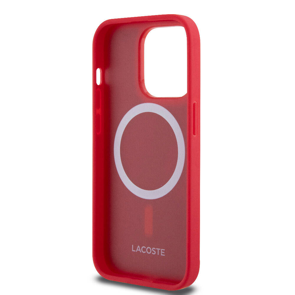 Apple iPhone 14 Pro Uyumlu Kılıf Lacoste Orjinal Lisanslı PU Pike Desenli Arka Yüzey İkonik Timsah Dokuma Logolu Kapak - 20