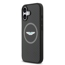 Apple iPhone 17 Uyumlu Kılıf Aston Martin Orjinal Lisanslı M-safe Şarj Özellikli Karbon Fiber Kevlar Kapak - 1