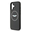 Apple iPhone 17 Uyumlu Kılıf Aston Martin Orjinal Lisanslı M-safe Şarj Özellikli Karbon Fiber Kevlar Kapak - 5