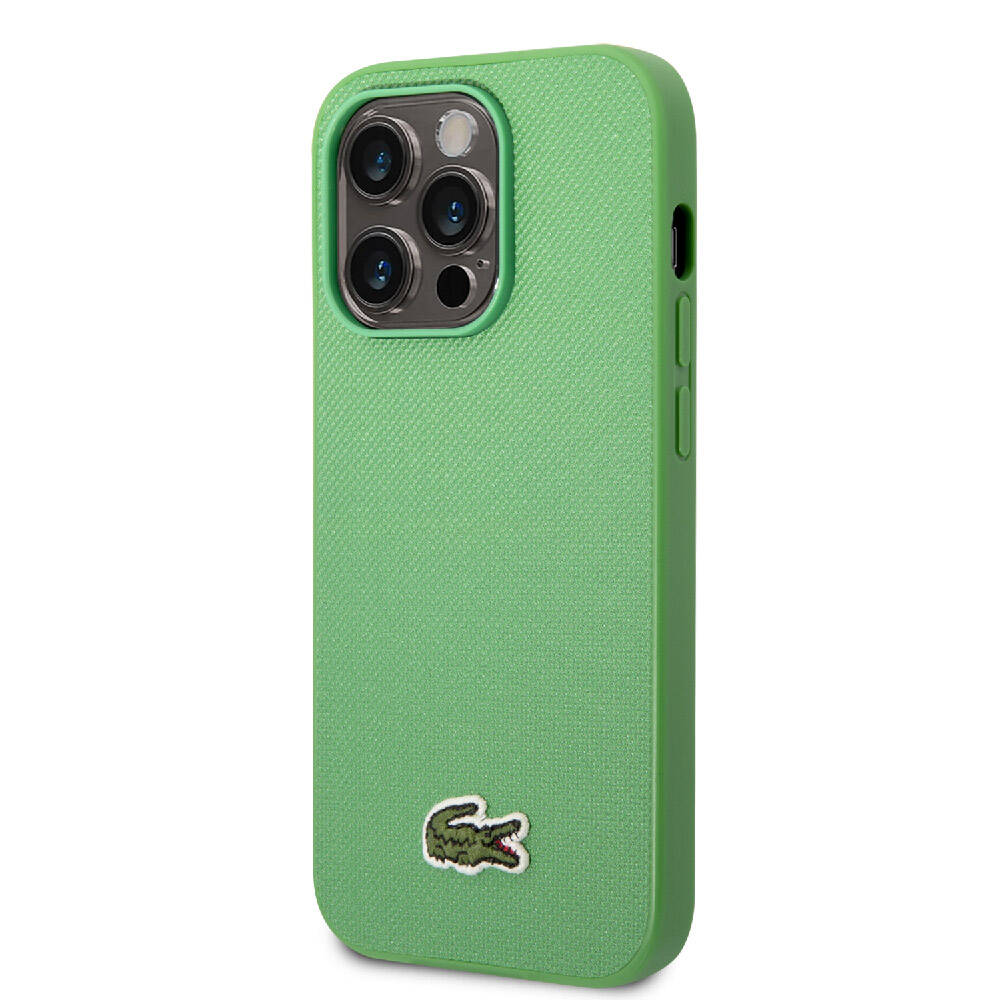 Apple iPhone 14 Pro Max Uyumlu Kılıf Lacoste Orjinal Lisanslı PU Pike Desenli Arka Yüzey İkonik Timsah Dokuma Logolu Kapak - 8