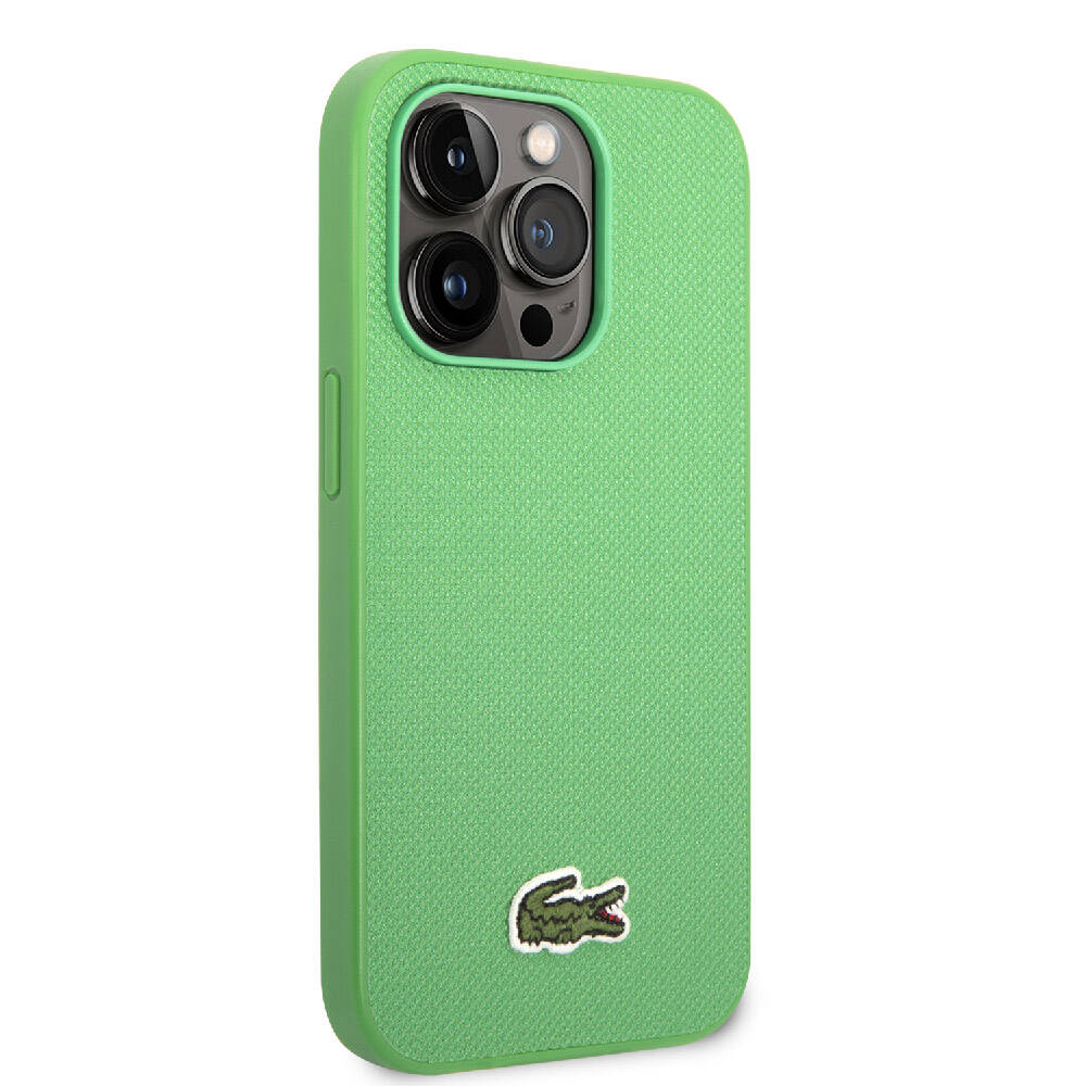 Apple iPhone 14 Pro Max Uyumlu Kılıf Lacoste Orjinal Lisanslı PU Pike Desenli Arka Yüzey İkonik Timsah Dokuma Logolu Kapak - 10