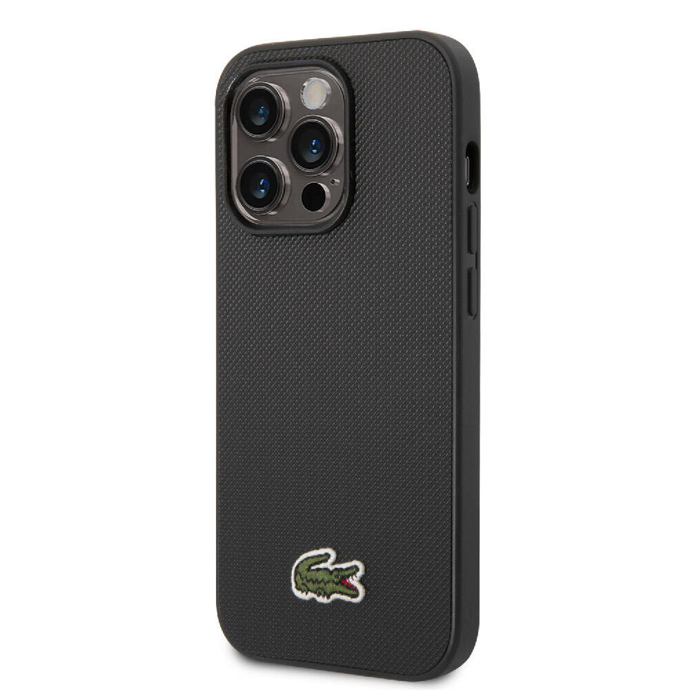 Apple iPhone 14 Pro Max Uyumlu Kılıf Lacoste Orjinal Lisanslı PU Pike Desenli Arka Yüzey İkonik Timsah Dokuma Logolu Kapak - 15