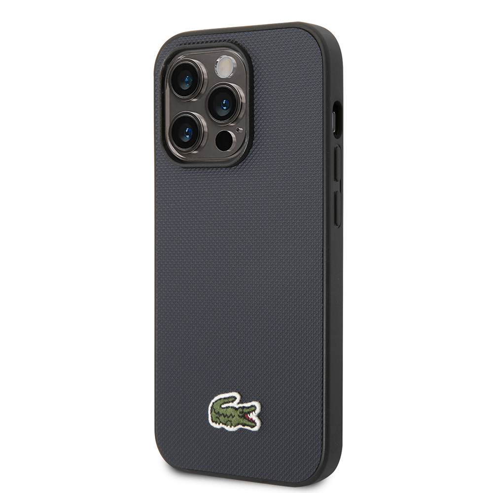 Apple iPhone 14 Pro Max Uyumlu Kılıf Lacoste Orjinal Lisanslı PU Pike Desenli Arka Yüzey İkonik Timsah Dokuma Logolu Kapak - 22