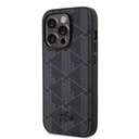 Apple iPhone 15 Pro Uyumlu Kılıf Lacoste Orjinal Lisanslı M-safe Şarj Özellikli PU Deri Görünümlü Karışık Monogram Desenli Kapak - 1