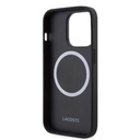 Apple iPhone 15 Pro Uyumlu Kılıf Lacoste Orjinal Lisanslı M-safe Şarj Özellikli PU Deri Görünümlü Karışık Monogram Desenli Kapak - 2