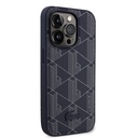 Apple iPhone 15 Pro Uyumlu Kılıf Lacoste Orjinal Lisanslı M-safe Şarj Özellikli PU Deri Görünümlü Karışık Monogram Desenli Kapak - 3