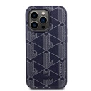 Apple iPhone 15 Pro Uyumlu Kılıf Lacoste Orjinal Lisanslı M-safe Şarj Özellikli PU Deri Görünümlü Karışık Monogram Desenli Kapak - 12
