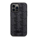 Apple iPhone 15 Pro Max Uyumlu Kılıf Lacoste Orjinal Lisanslı M-safe Şarj Özellikli PU Deri Görünümlü Karışık Monogram Desenli Kapak - 8