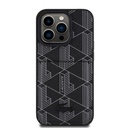 Apple iPhone 15 Pro Uyumlu Kılıf Lacoste Orjinal Lisanslı M-safe Şarj Özellikli PU Deri Görünümlü Kartlıklı Karışık Monogram Desenli Kapak - 2