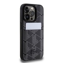 Apple iPhone 15 Pro Uyumlu Kılıf Lacoste Orjinal Lisanslı M-safe Şarj Özellikli PU Deri Görünümlü Kartlıklı Karışık Monogram Desenli Kapak - 3