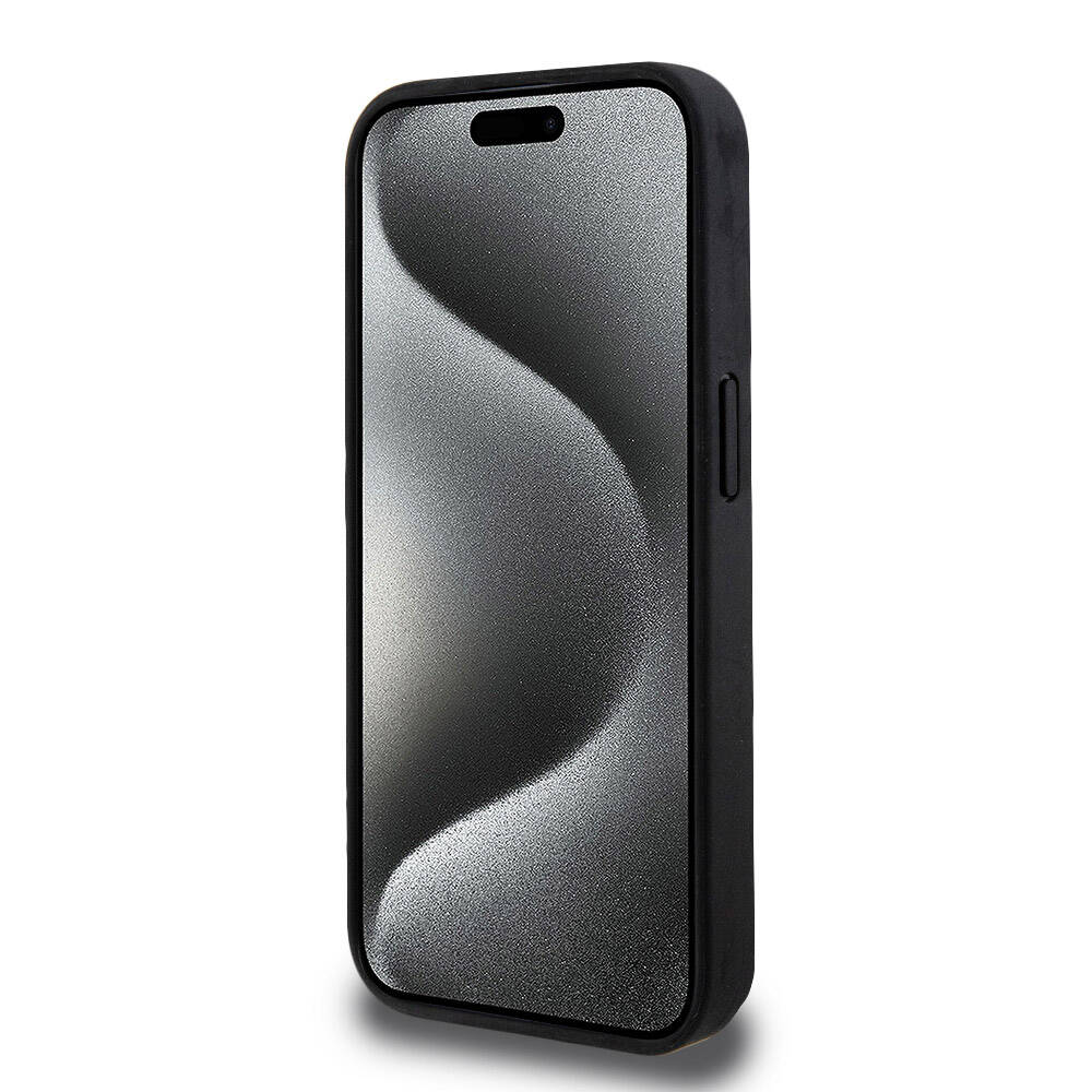 Apple iPhone 15 Pro Uyumlu Kılıf Lacoste Orjinal Lisanslı M-safe Şarj Özellikli PU Deri Görünümlü Kartlıklı Karışık Monogram Desenli Kapak - 4