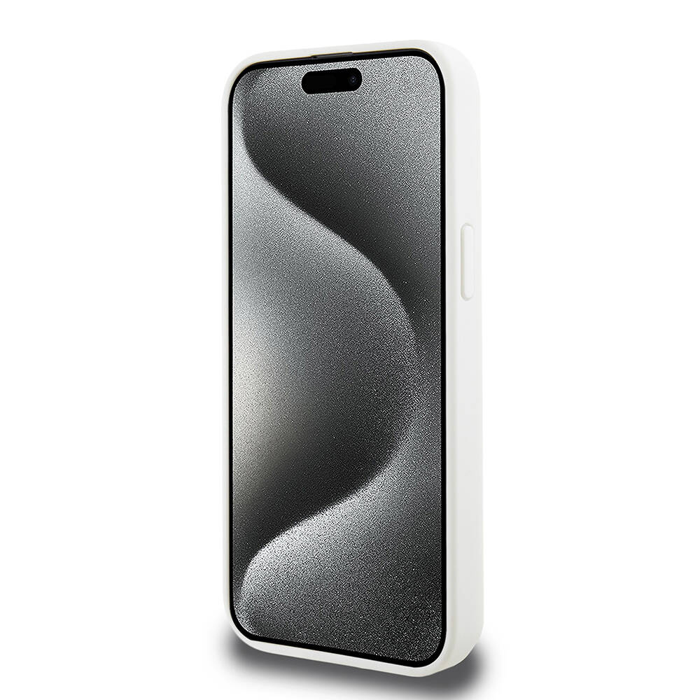 Apple iPhone 15 Pro Uyumlu Kılıf Lacoste Orjinal Lisanslı M-safe Şarj Özellikli PU Deri Görünümlü Kartlıklı Karışık Monogram Desenli Kapak - 11