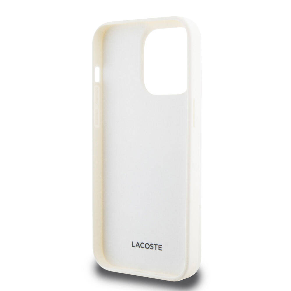 Apple iPhone 15 Pro Max Uyumlu Kılıf Lacoste Orjinal Lisanslı M-safe Şarj Özellikli PU Deri Görünümlü Kartlıklı Karışık Monogram Desenli Kapak - 11