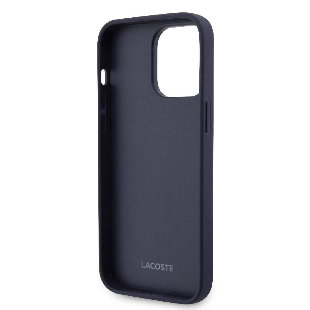 Apple iPhone 15 Pro Max Uyumlu Kılıf Lacoste Orjinal Lisanslı M-safe Şarj Özellikli PU Deri Görünümlü Kartlıklı Karışık Monogram Desenli Kapak - 12