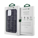 Apple iPhone 15 Pro Max Uyumlu Kılıf Lacoste Orjinal Lisanslı M-safe Şarj Özellikli PU Deri Görünümlü Kartlıklı Karışık Monogram Desenli Kapak - 14