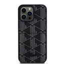 Apple iPhone 15 Pro Max Uyumlu Kılıf Lacoste Orjinal Lisanslı M-safe Şarj Özellikli PU Deri Görünümlü Kartlıklı Karışık Monogram Desenli Kapak - 16