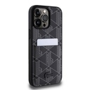 Apple iPhone 15 Pro Max Uyumlu Kılıf Lacoste Orjinal Lisanslı M-safe Şarj Özellikli PU Deri Görünümlü Kartlıklı Karışık Monogram Desenli Kapak - 17