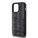Apple iPhone 15 Pro Max Uyumlu Kılıf Lacoste Orjinal Lisanslı M-safe Şarj Özellikli PU Deri Görünümlü Kartlıklı Karışık Monogram Desenli Kapak - 19