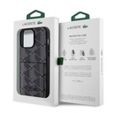 Apple iPhone 15 Pro Max Uyumlu Kılıf Lacoste Orjinal Lisanslı M-safe Şarj Özellikli PU Deri Görünümlü Kartlıklı Karışık Monogram Desenli Kapak - 21