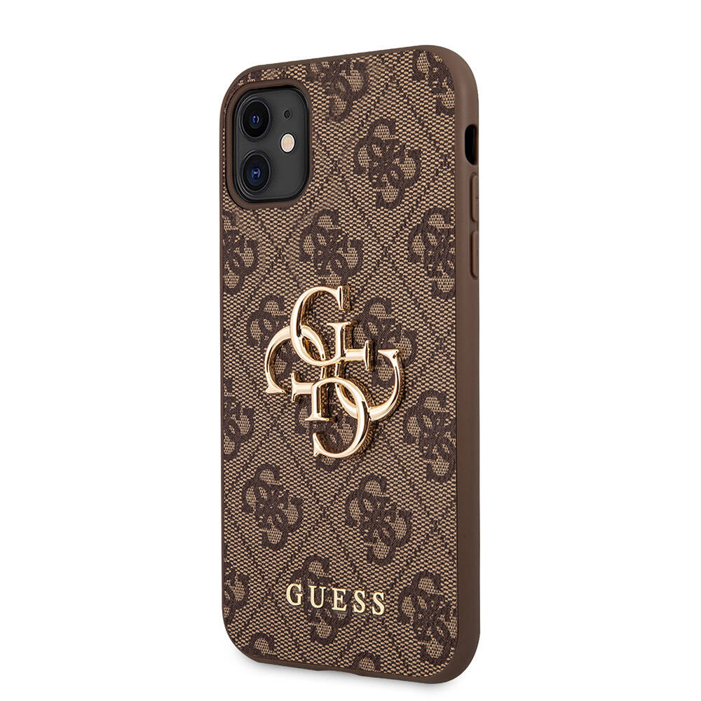 Apple iPhone 11 Uyumlu Kılıf Guess PU Deri Büyük Metal Logo Dizaynlı Kapak - 1