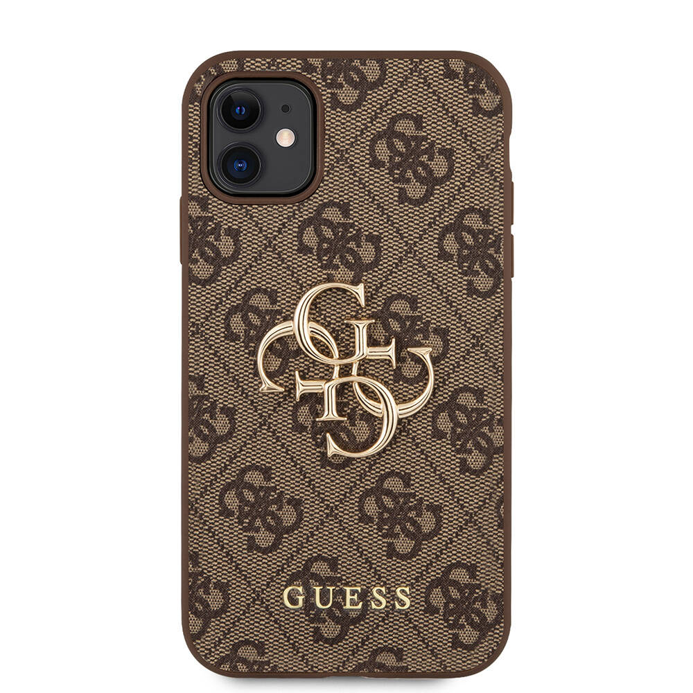 Apple iPhone 11 Uyumlu Kılıf Guess PU Deri Büyük Metal Logo Dizaynlı Kapak - 2