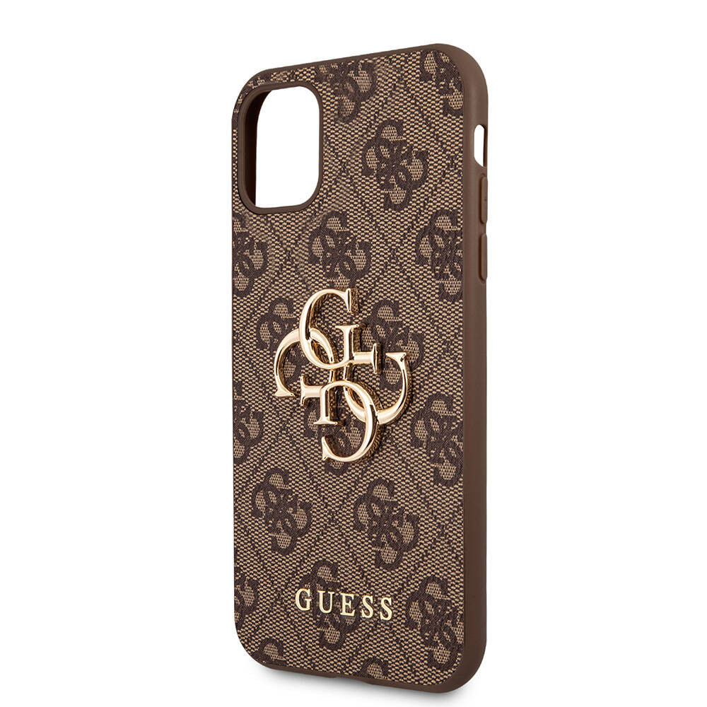 Apple iPhone 11 Uyumlu Kılıf Guess PU Deri Büyük Metal Logo Dizaynlı Kapak - 5