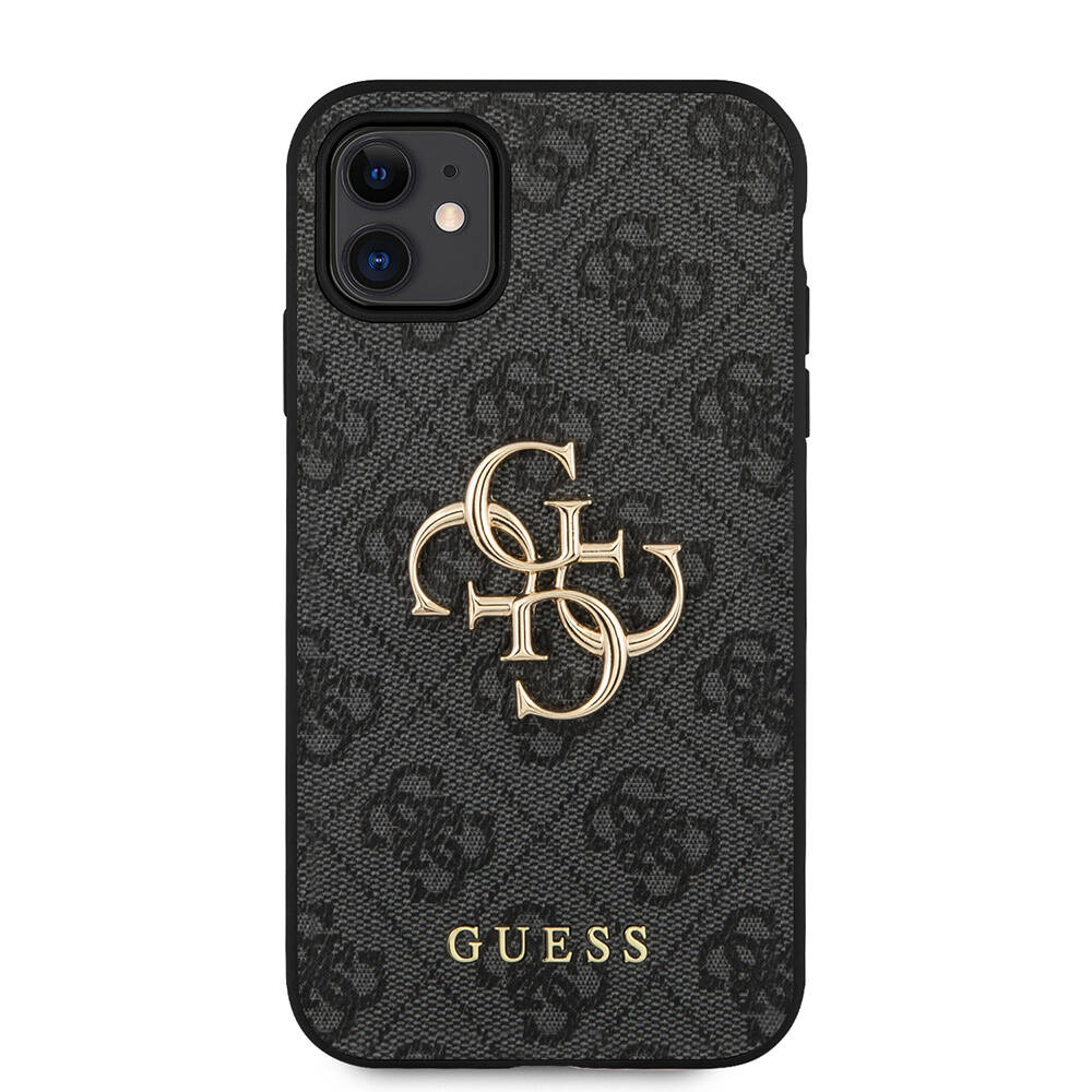 Apple iPhone 11 Uyumlu Kılıf Guess PU Deri Büyük Metal Logo Dizaynlı Kapak - 9