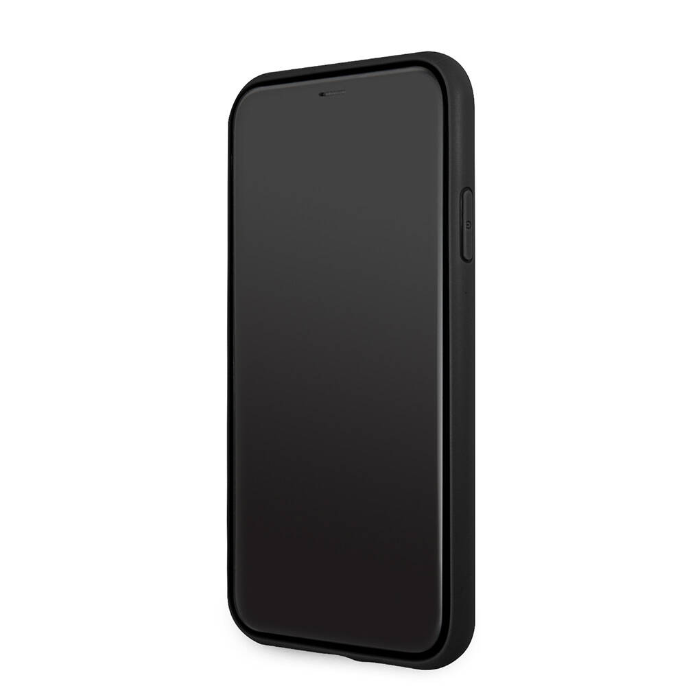 Apple iPhone 11 Uyumlu Kılıf Guess PU Deri Büyük Metal Logo Dizaynlı Kapak - 11