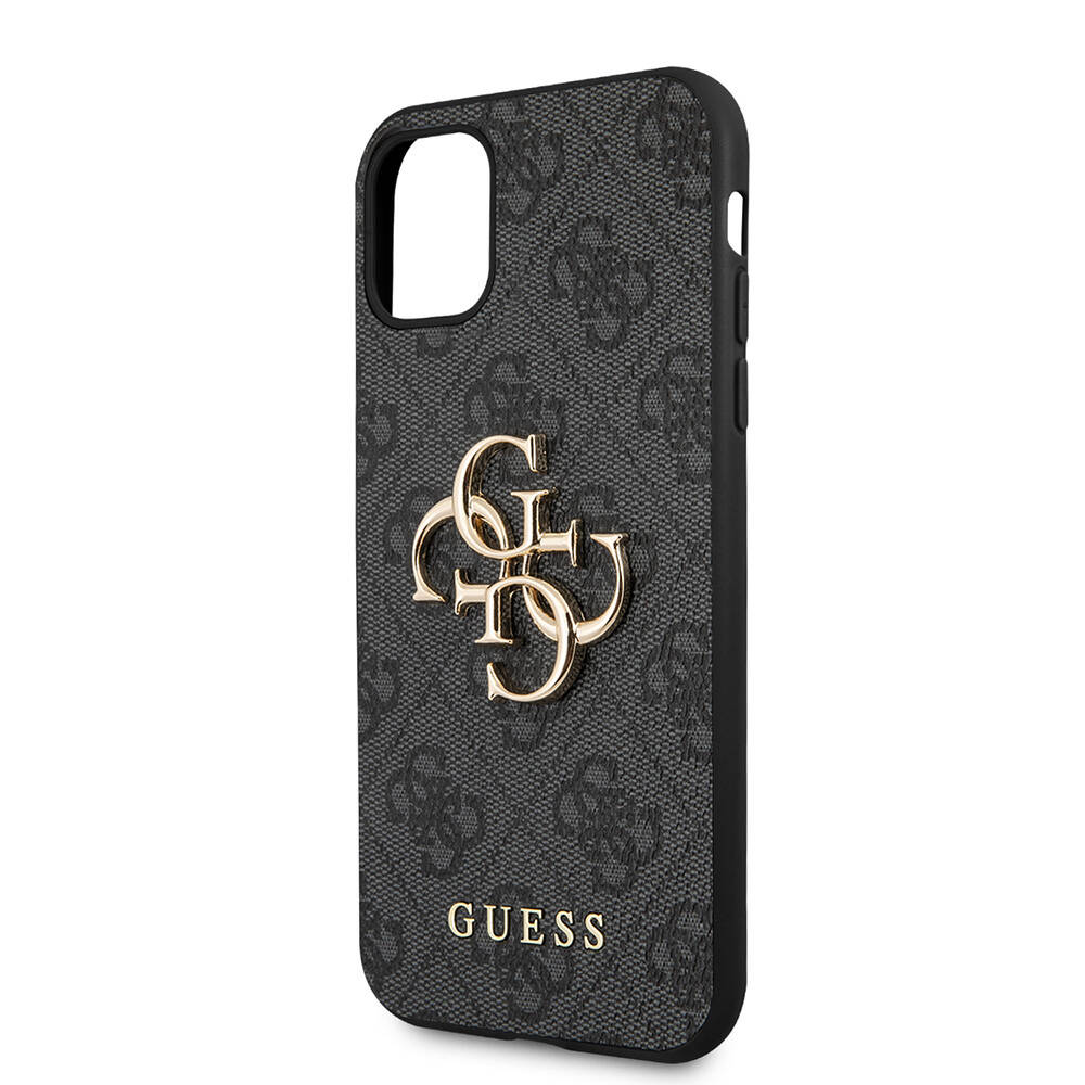 Apple iPhone 11 Uyumlu Kılıf Guess PU Deri Büyük Metal Logo Dizaynlı Kapak - 12