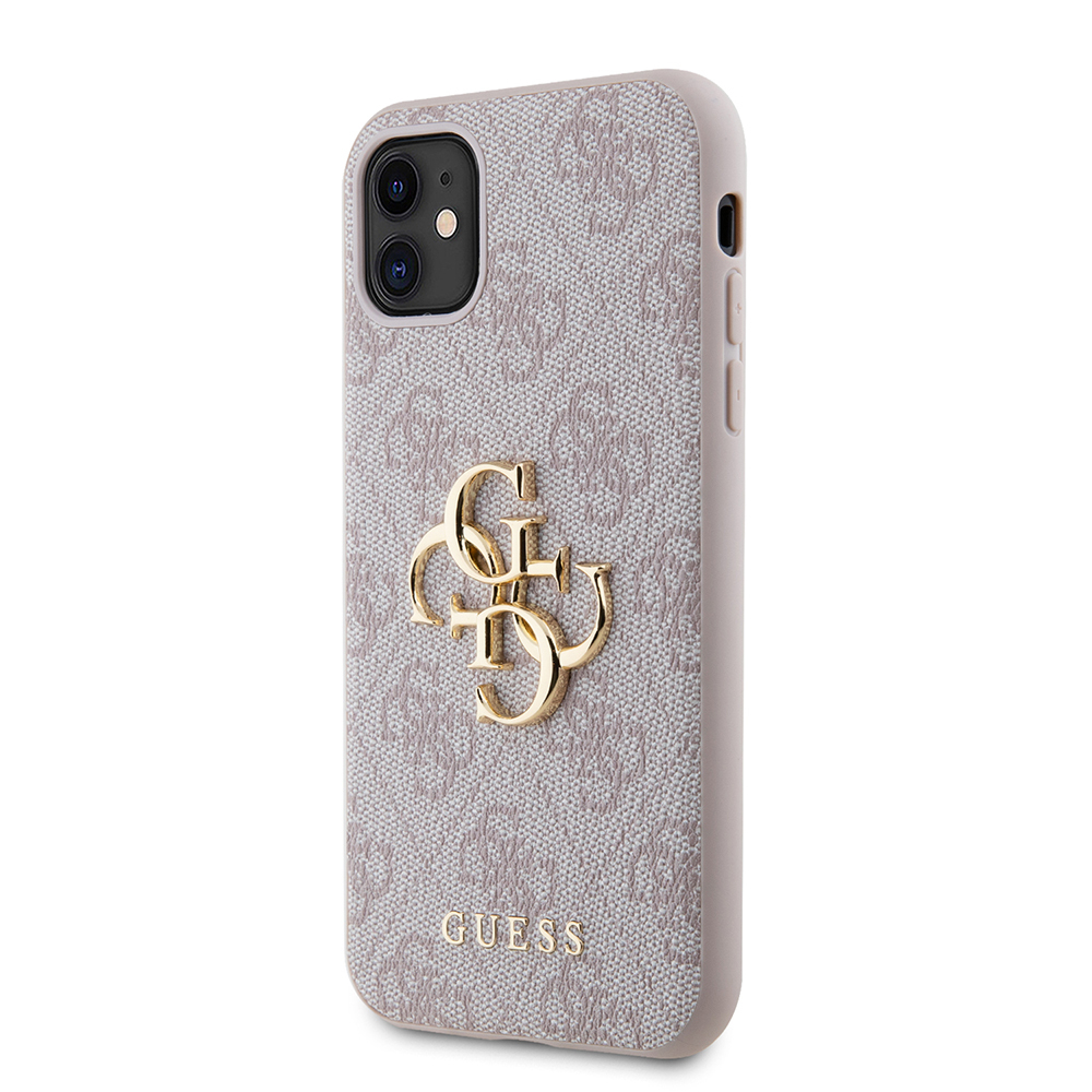 Apple iPhone 11 Uyumlu Kılıf Guess PU Deri Büyük Metal Logo Dizaynlı Kapak - 15