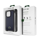 Apple iPhone 14 Pro Max Uyumlu Kılıf Lacoste Orjinal Lisanslı PU Pike Desenli Arka Yüzey Askılı İkonik Timsah Dokuma Logolu Kapak - 12