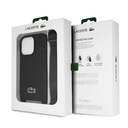 Apple iPhone 15 Pro Uyumlu Kılıf Lacoste Orjinal Lisanslı PU Pike Desenli Arka Yüzey Askılı İkonik Timsah Dokuma Logolu Kapak - 17