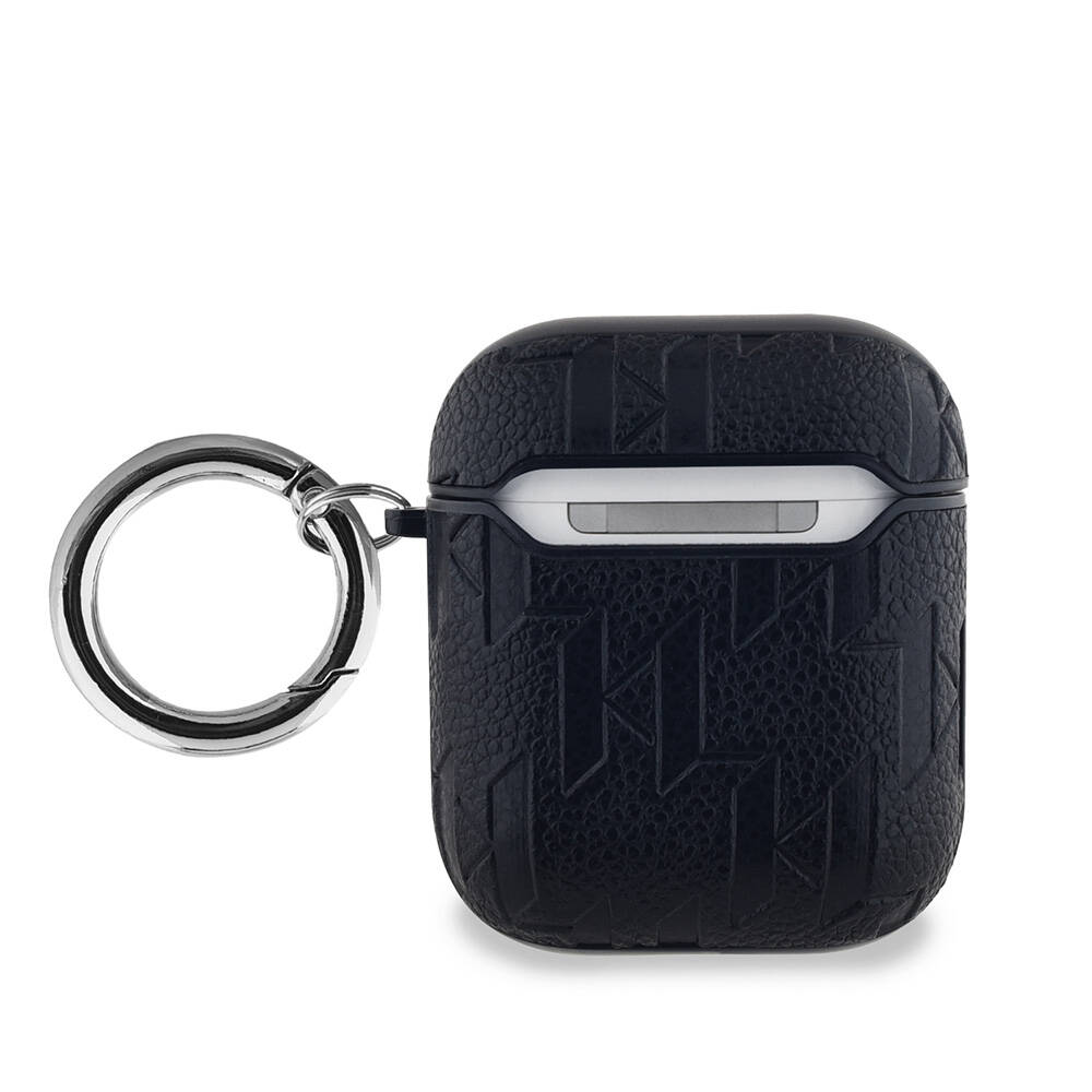Apple Airpods Uyumlu Kılıf Karl Lagerfeld Orjinal Lisanslı Monogram Silikon Kapak - 1