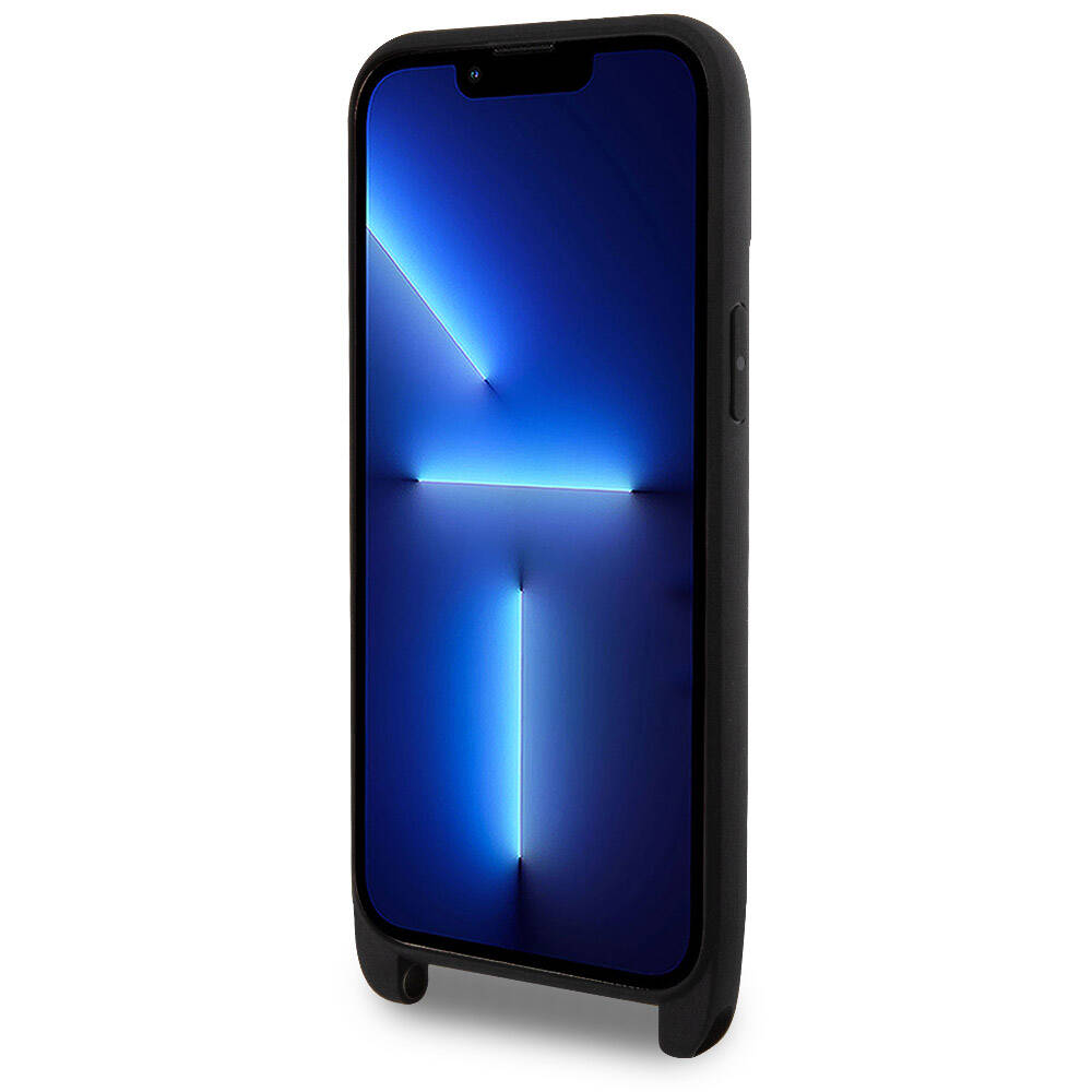 Apple iPhone 15 Pro Max Uyumlu Kılıf Lacoste Orjinal Lisanslı PU Pike Desenli Arka Yüzey Askılı İkonik Timsah Dokuma Logolu Kapak - 14