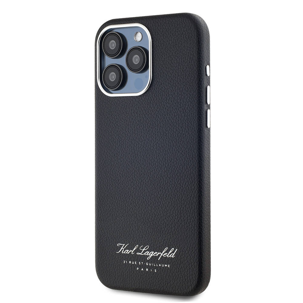 Apple iPhone 15 Pro Uyumlu Kılıf Karl Lagerfeld Orjinal Lisanslı KL Yazılı Hotel Kapak - 1
